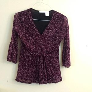 Worthington flare sleeve blouse